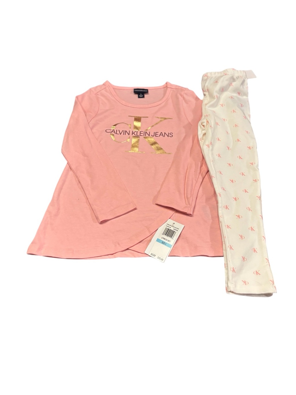 NWT Calvin Klein 2 pc outfit, girls size 5